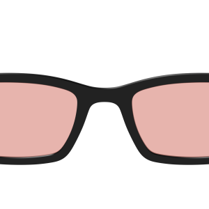 The Black With Coral Pink Lens
