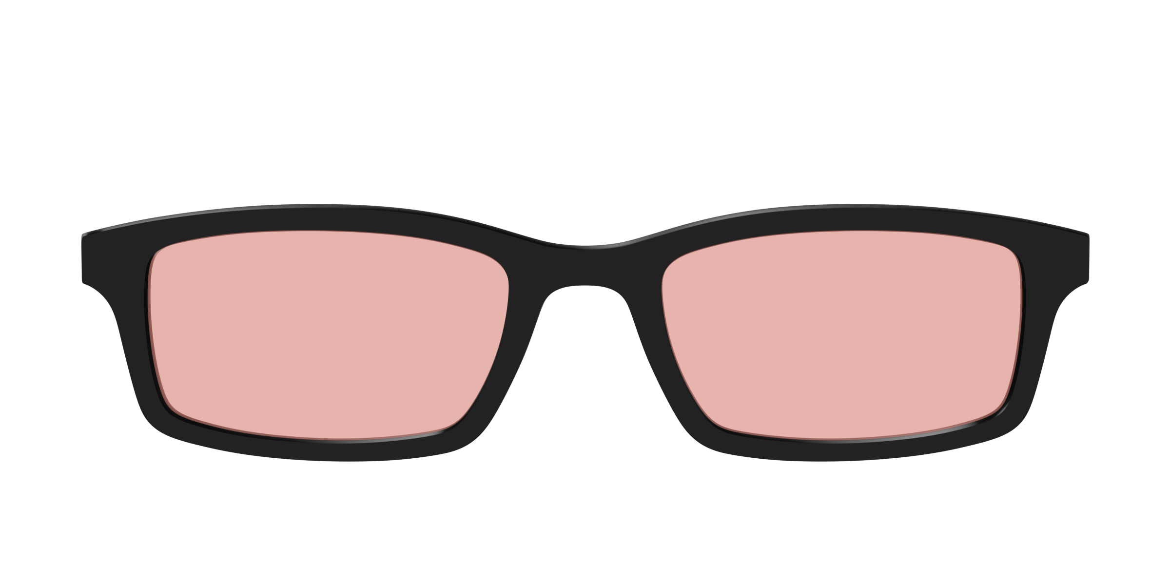The Black With Coral Pink Lens