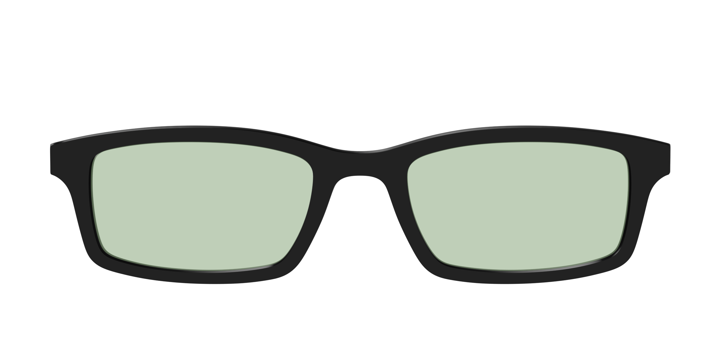 The Black With Sage Green Lens