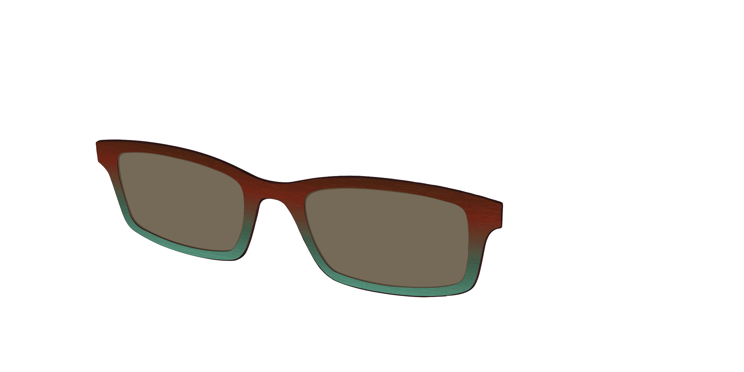 The Polarized Mahogany to Juniper Woodgrain Sun Top - Image 2