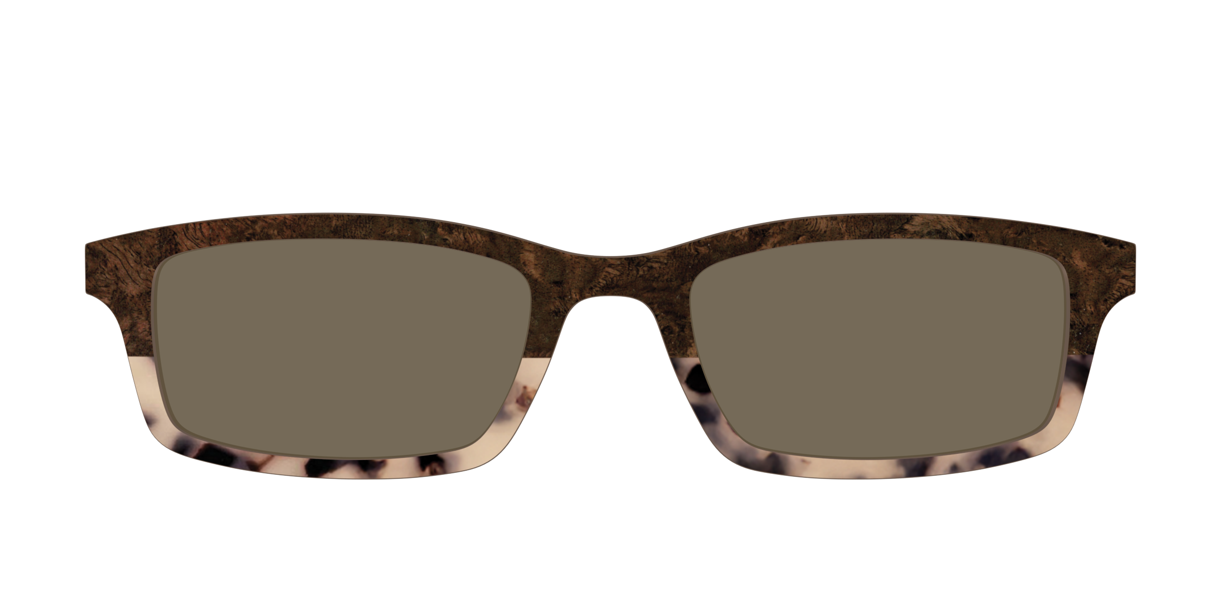 The Polarized Dark Oak Tortoise Split Sun Top