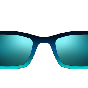 The Polarized Royal Blue to Seafoam Gradient Sun Top