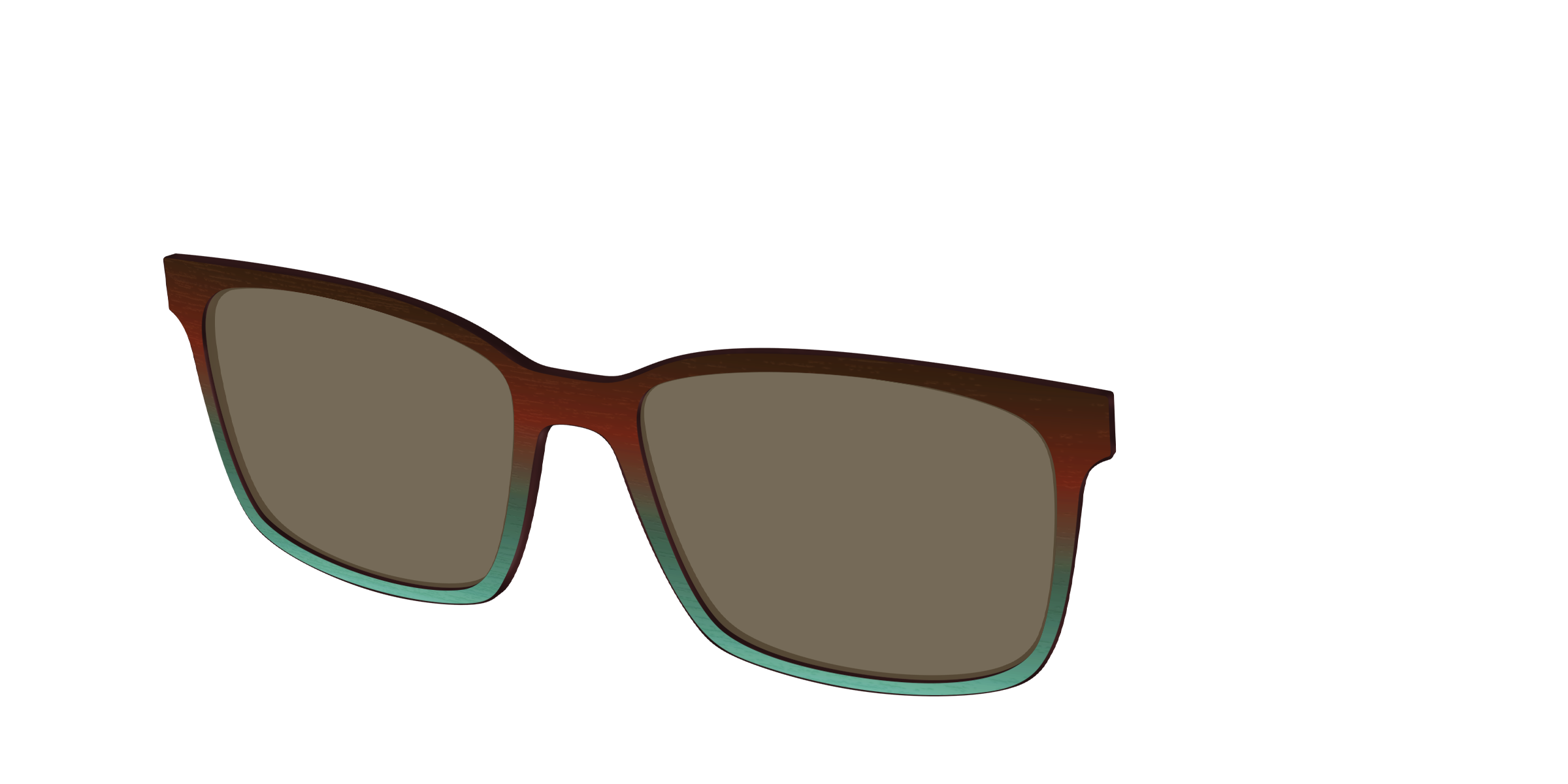 The Polarized Mahogany to Juniper Woodgrain Sun Top - Image 12