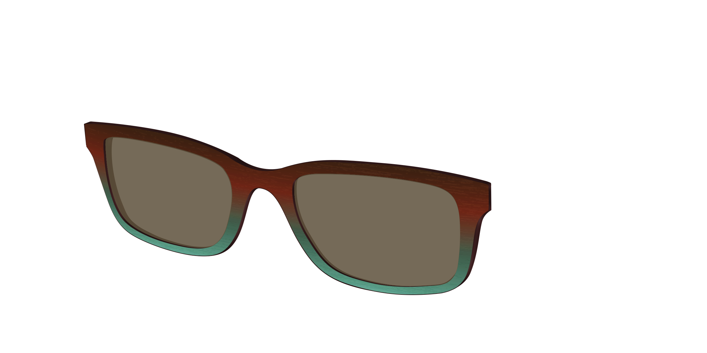 The Polarized Mahogany to Juniper Woodgrain Sun Top - Image 6