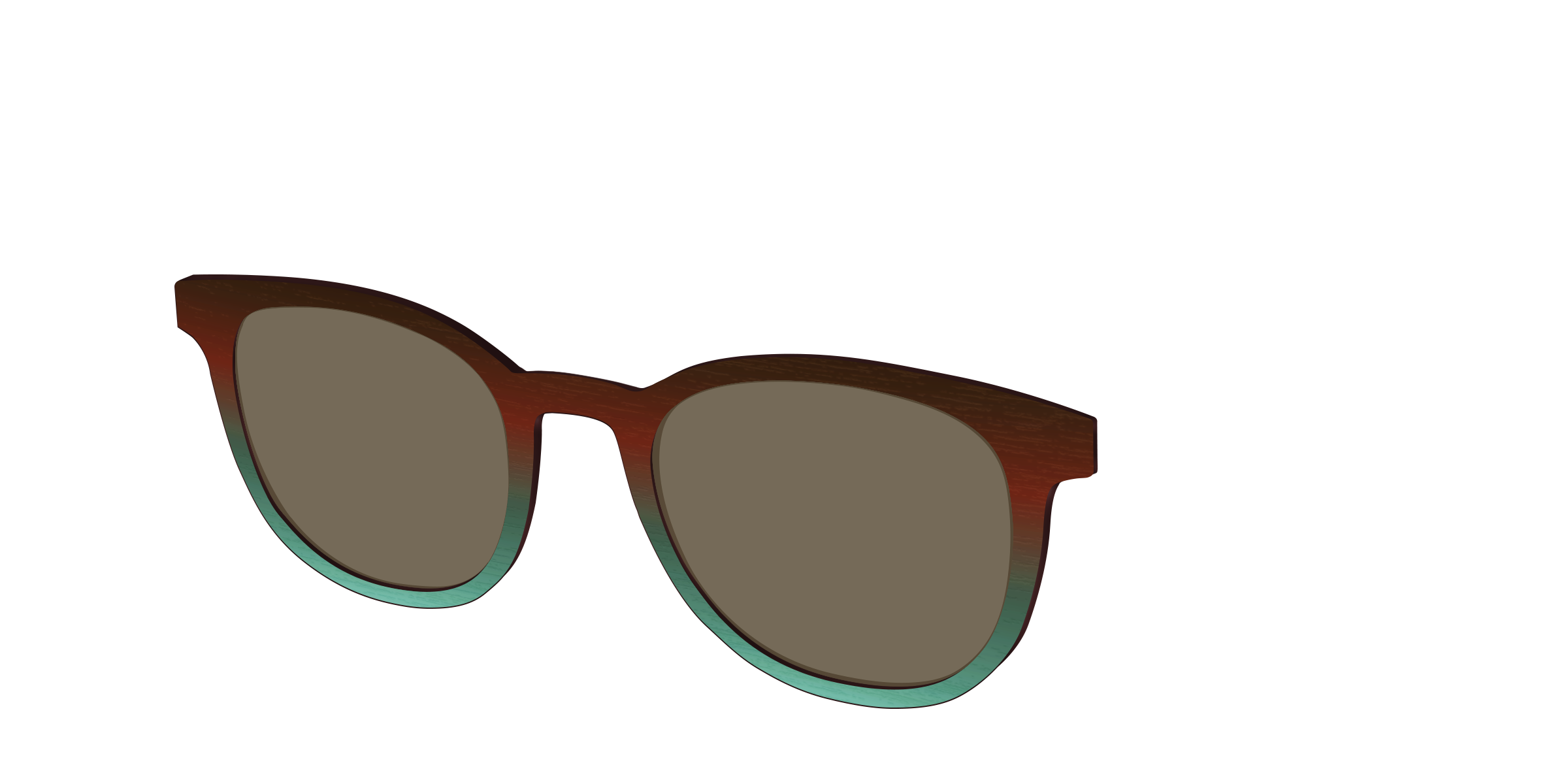 The Polarized Mahogany to Juniper Woodgrain Sun Top - Image 16