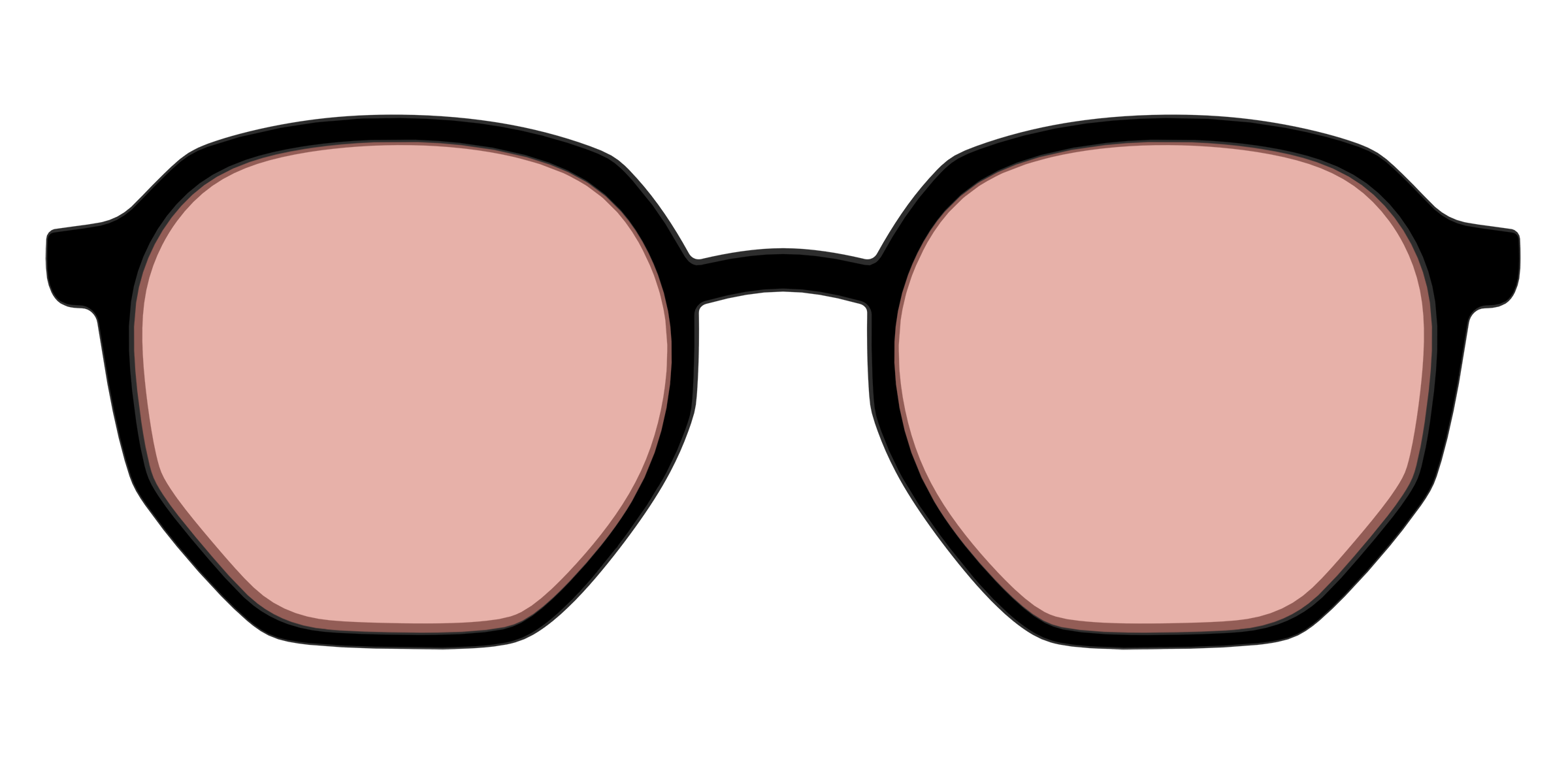 The Black With Coral Pink Lens - Image 59