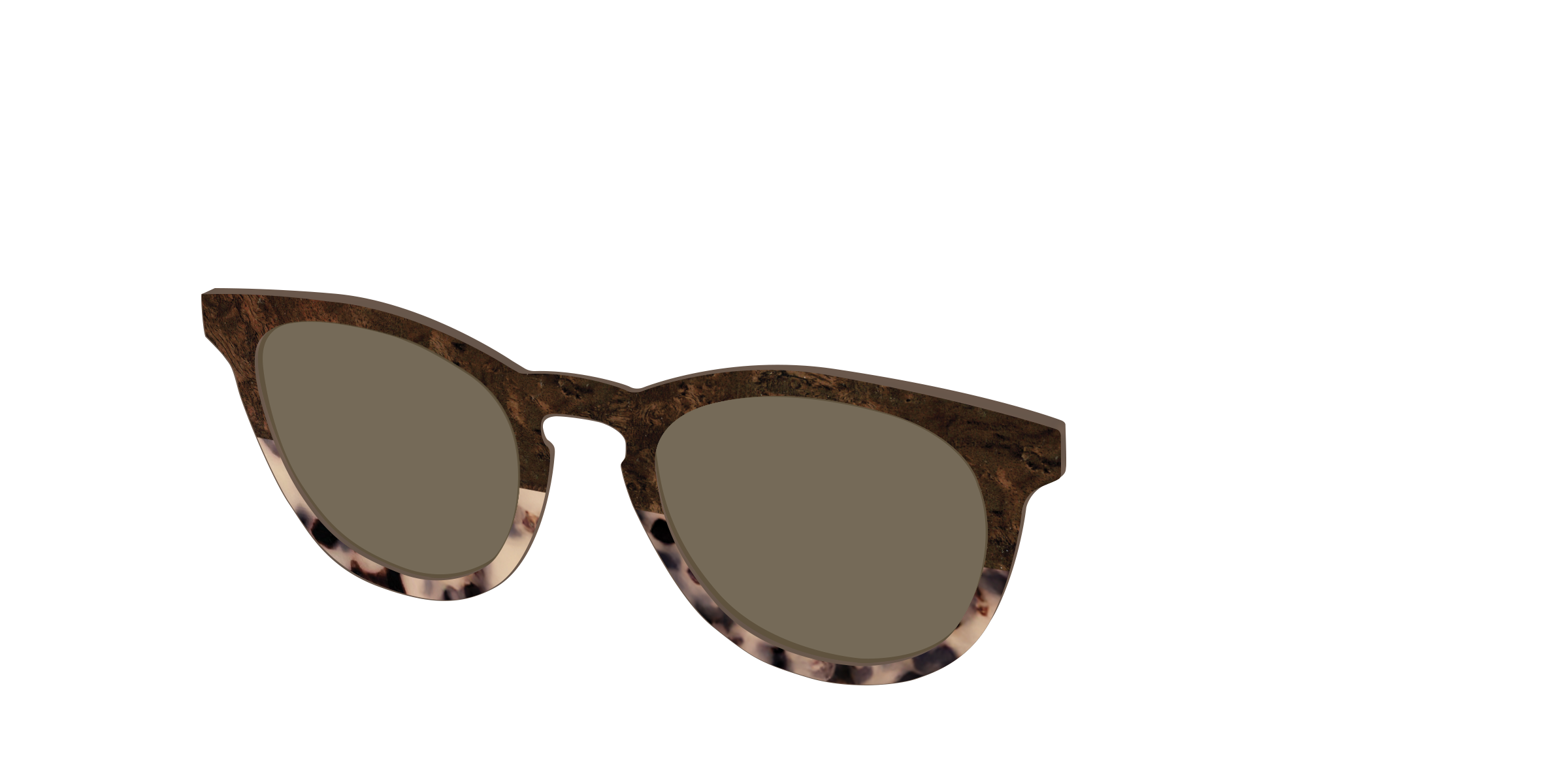 The Polarized Dark Oak Tortoise Split Sun Top - Image 4