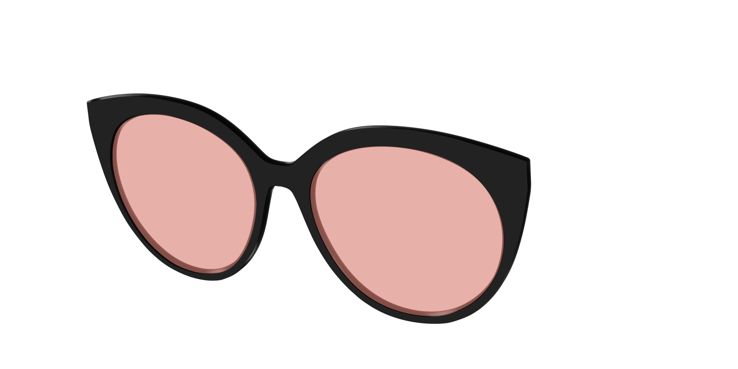 The Black With Coral Pink Lens - Image 44