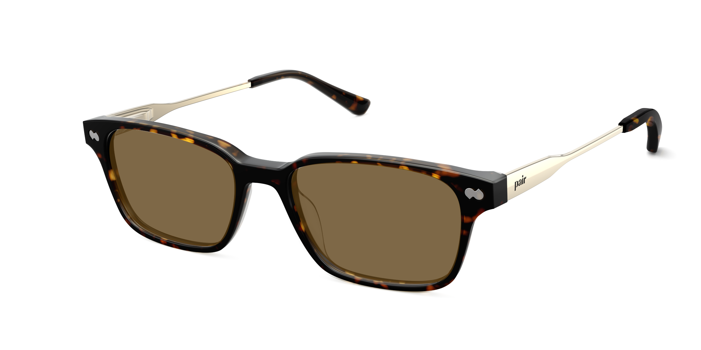 The Finley - Tortoise Acetate Gold Metal Sun - Image 2