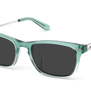 The Casper - Teal Pearlized Gradient Acetate Silver Metal Sun
