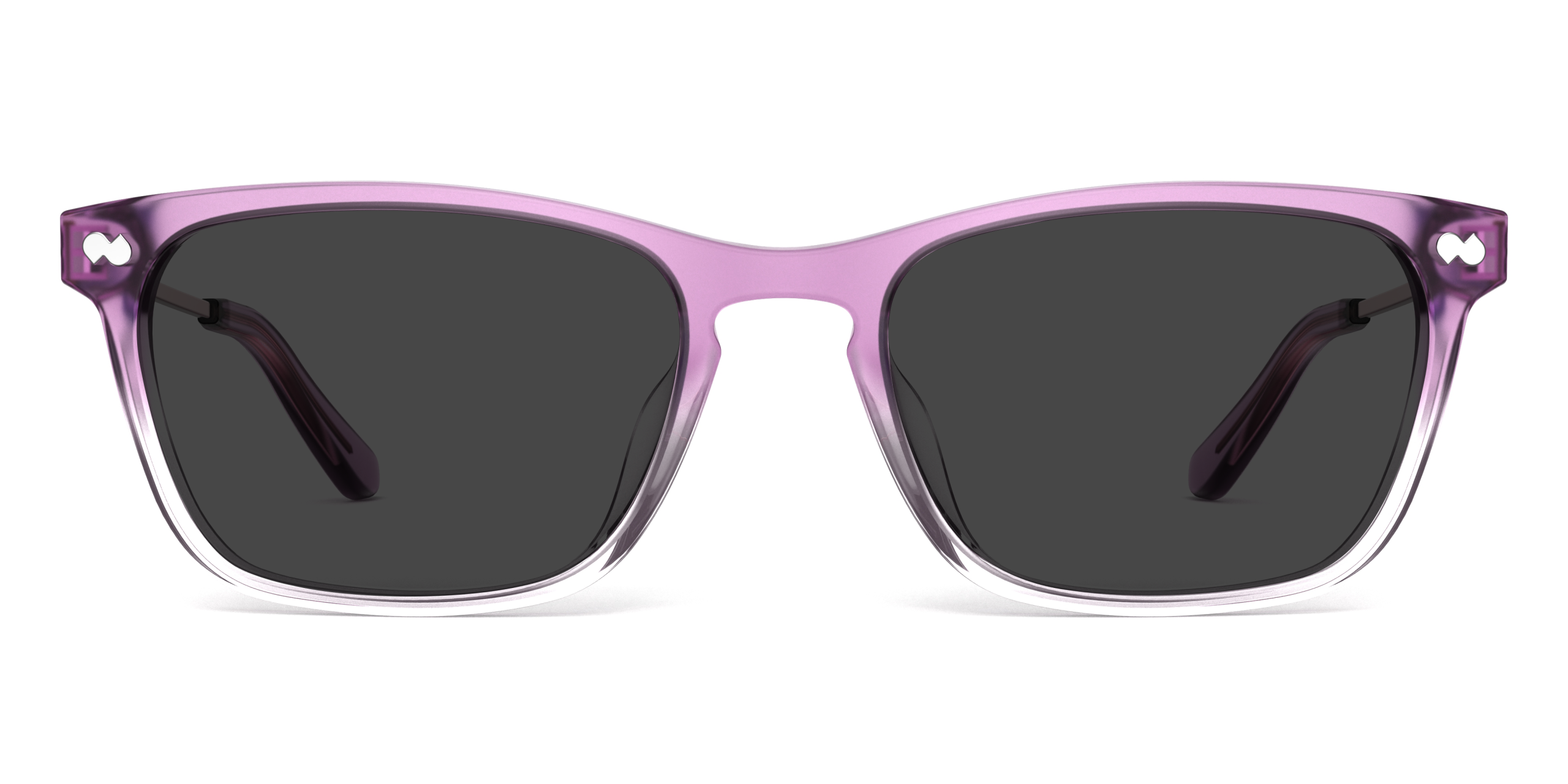 The Casper - Violet Pearlized Gradient Acetate Rose Gold Metal Sun - Image 3