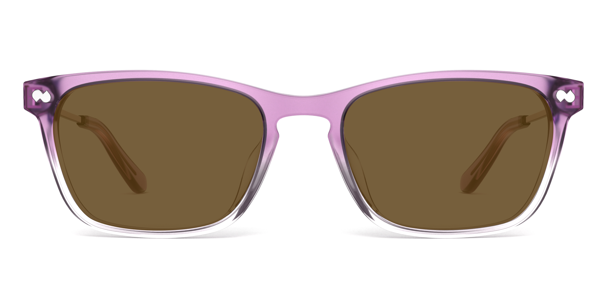 The Casper - Violet Pearlized Gradient Acetate Rose Gold Metal Sun - Image 4