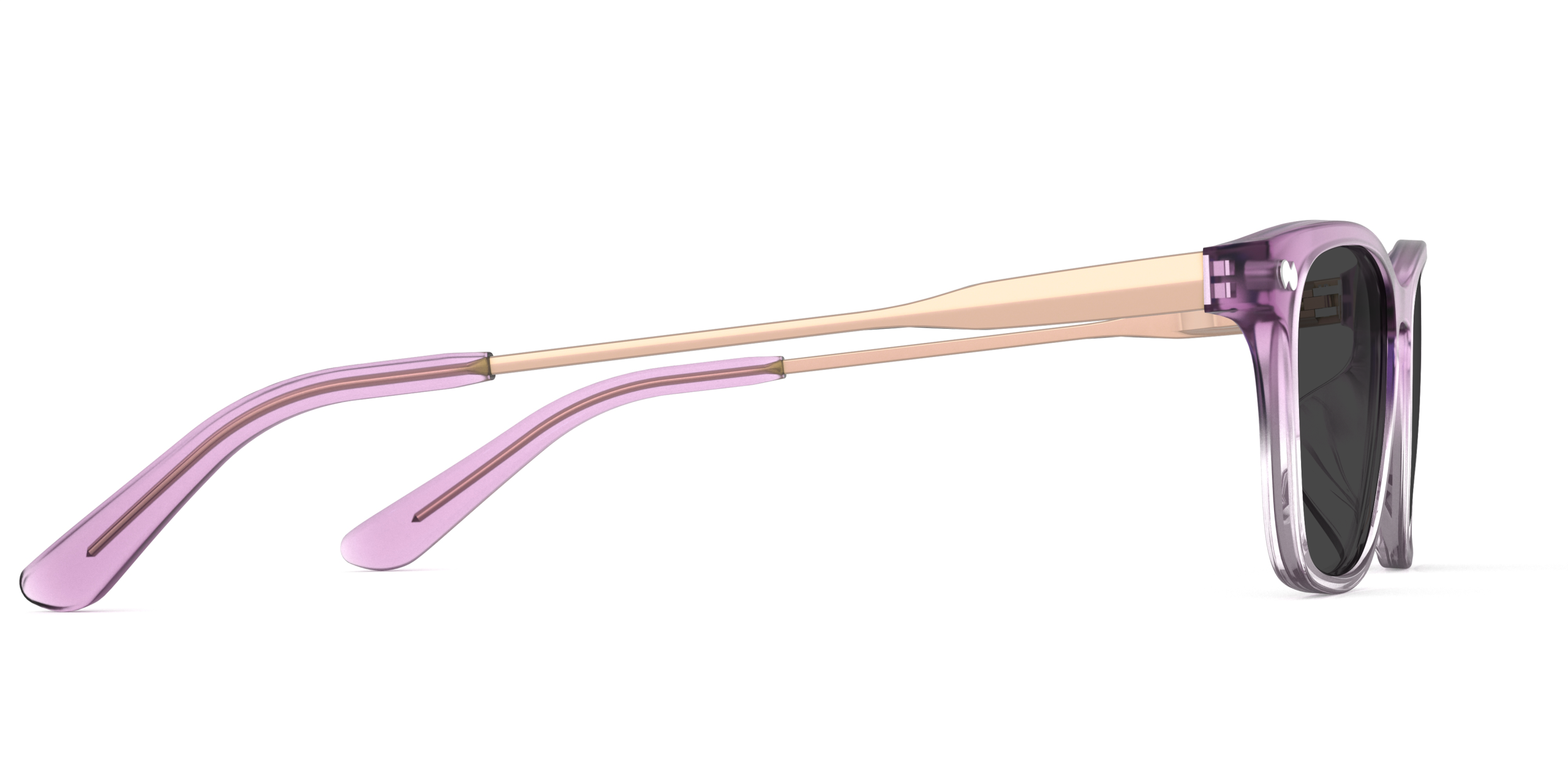 The Casper - Violet Pearlized Gradient Acetate Rose Gold Metal Sun - Image 5