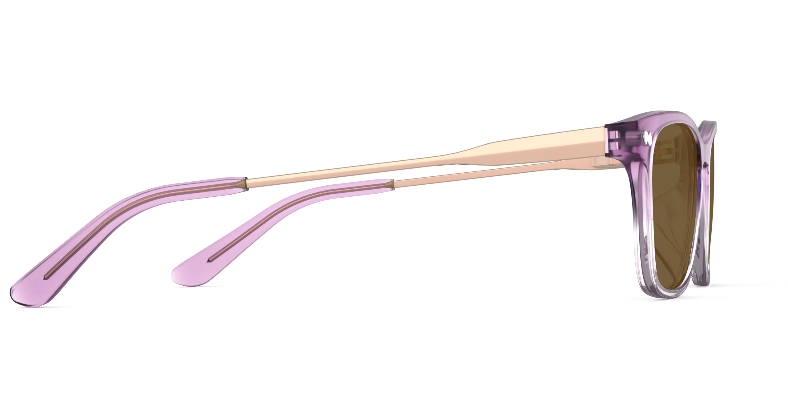 The Casper - Violet Pearlized Gradient Acetate Rose Gold Metal Sun - Image 6