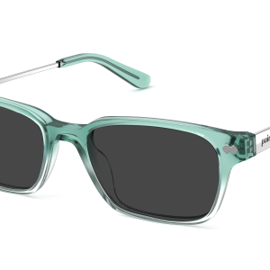The Finley - Teal Pearlized Gradient Acetate Silver Metal Sun