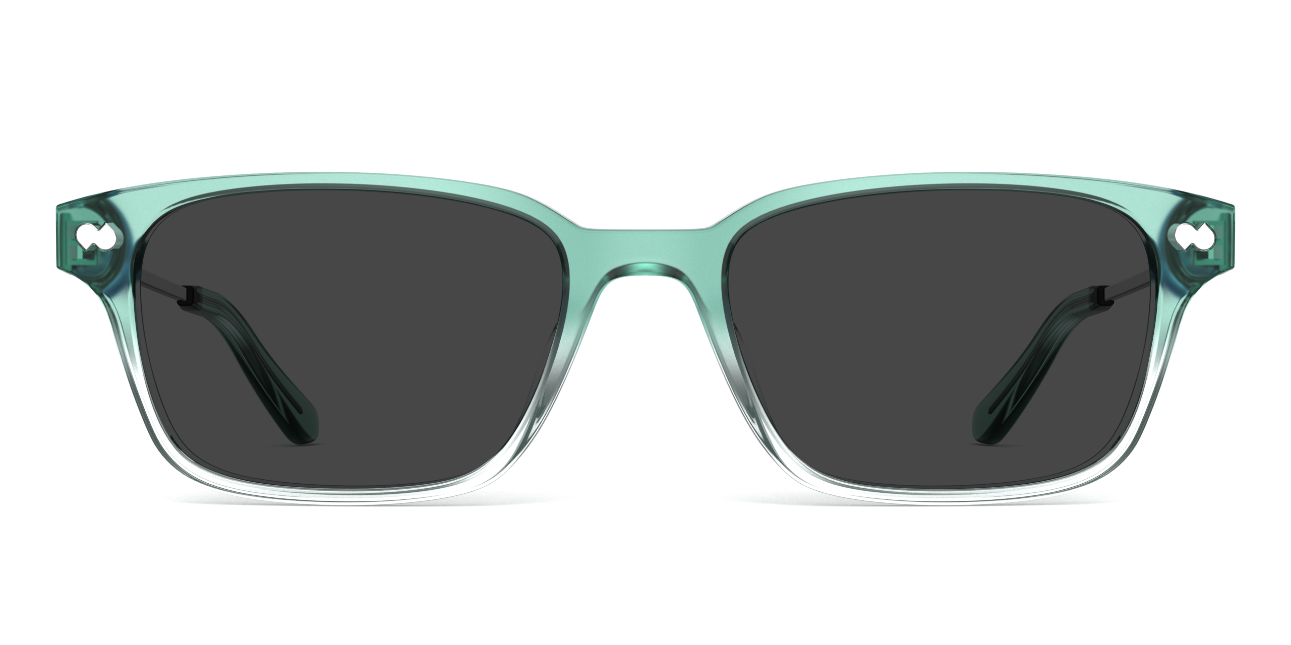 The Finley - Teal Pearlized Gradient Acetate Silver Metal Sun - Image 3