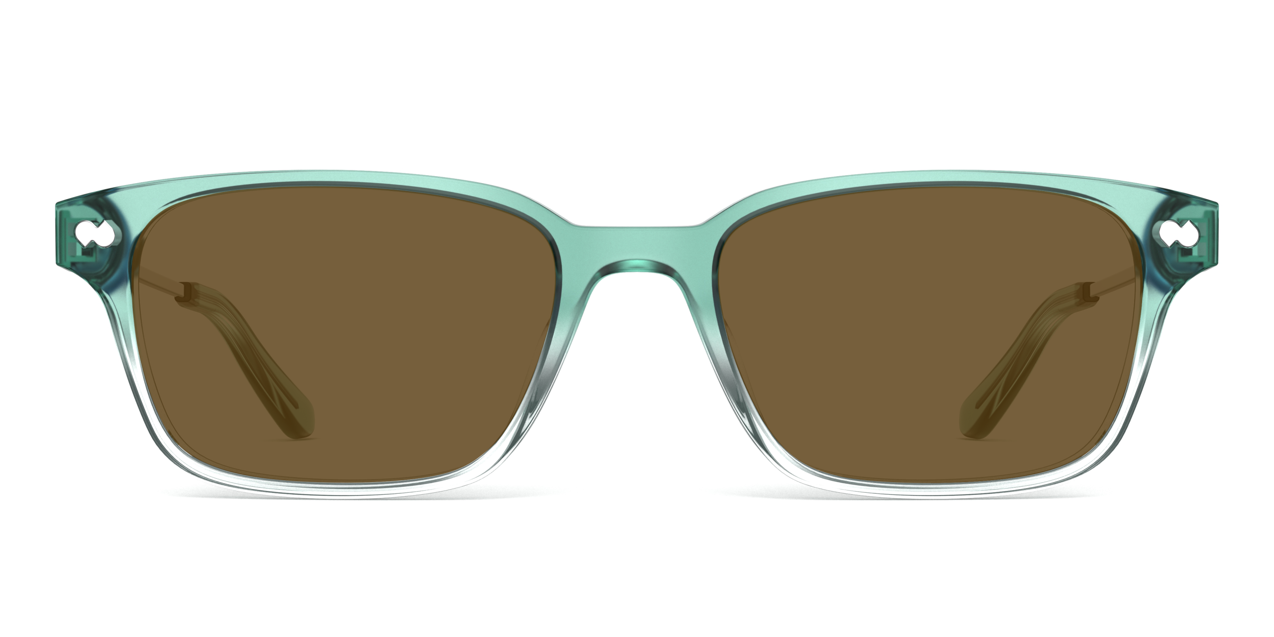The Finley - Teal Pearlized Gradient Acetate Silver Metal Sun - Image 4