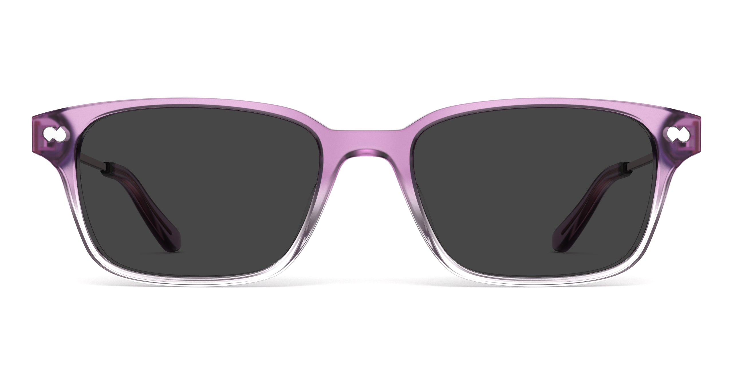 The Finley - Violet Pearlized Gradient Acetate Rose Gold Metal Sun - Image 3