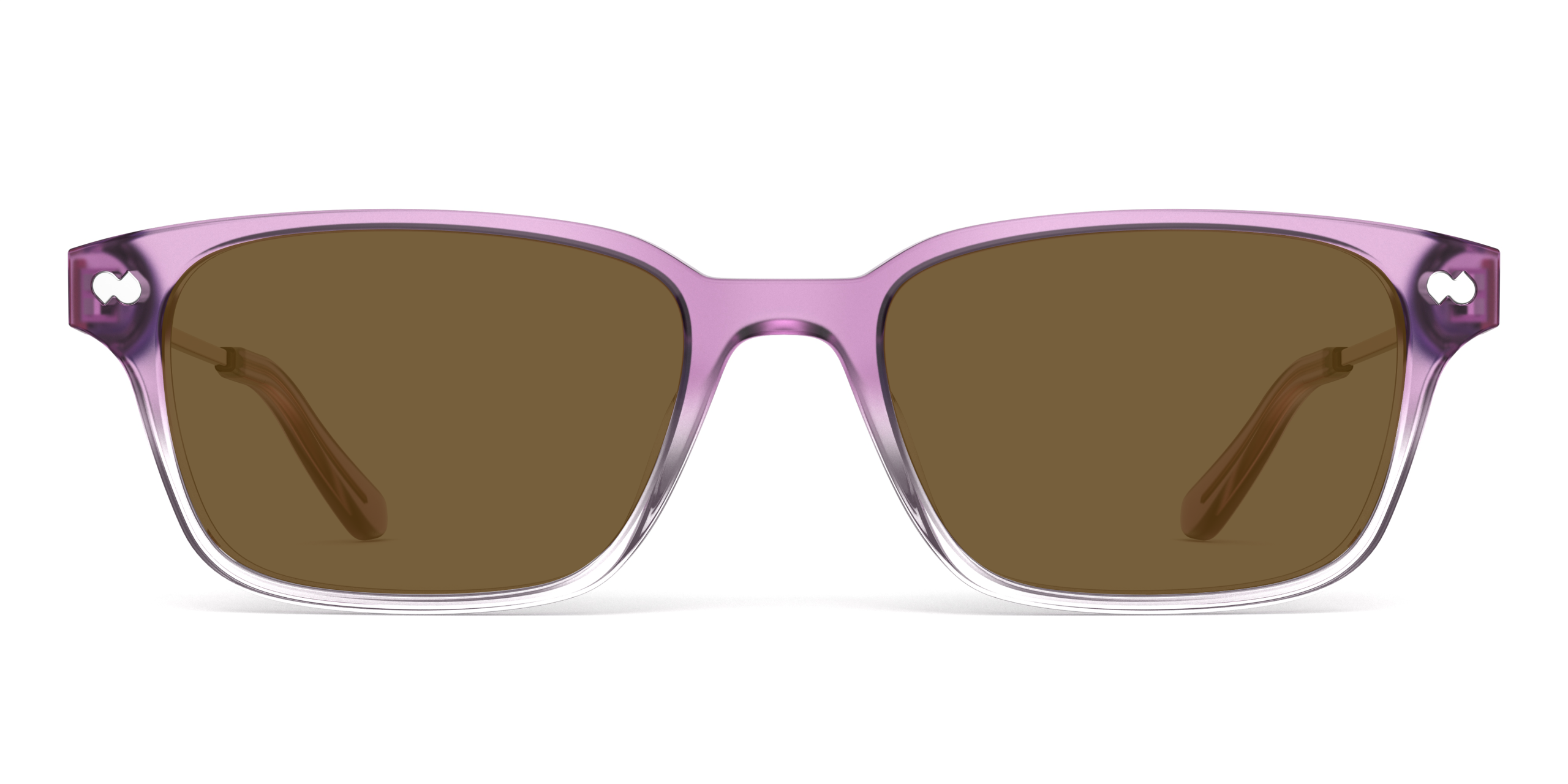 The Finley - Violet Pearlized Gradient Acetate Rose Gold Metal Sun - Image 4