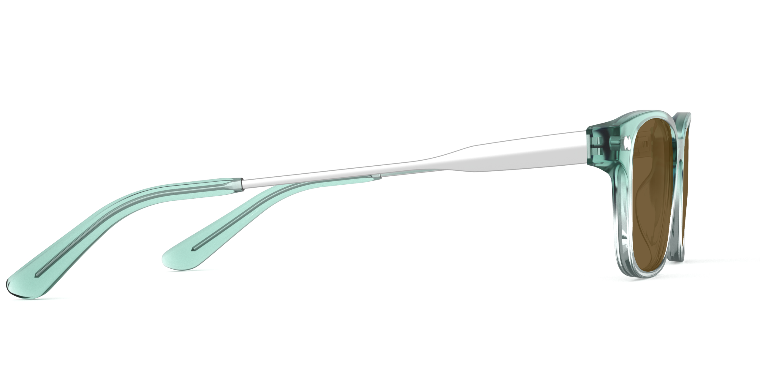 The Finley - Teal Pearlized Gradient Acetate Silver Metal Sun - Image 6