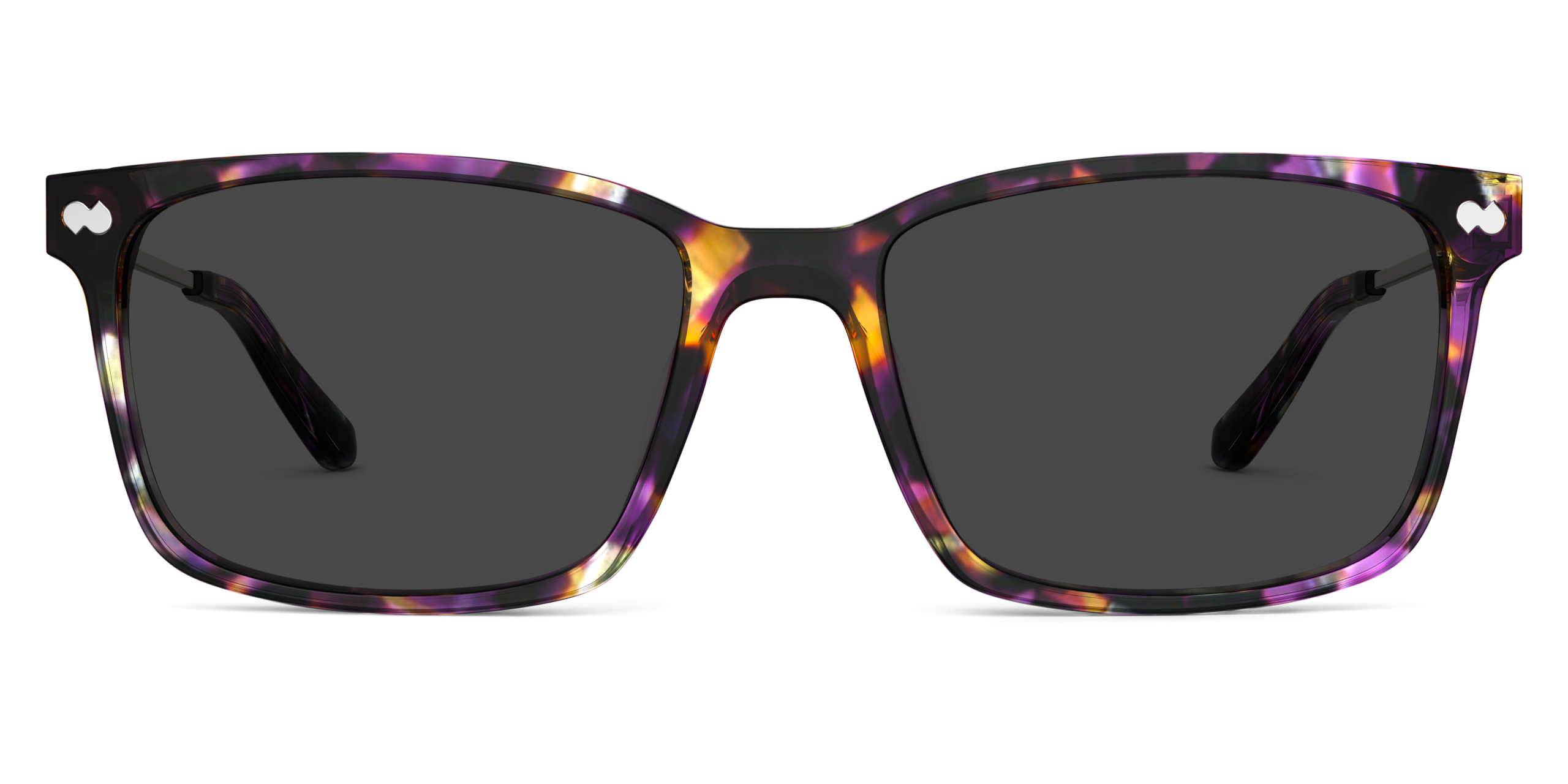 The Kirby - Purple Confetti Tortoise Acetate Gold Metal Sun - Image 3