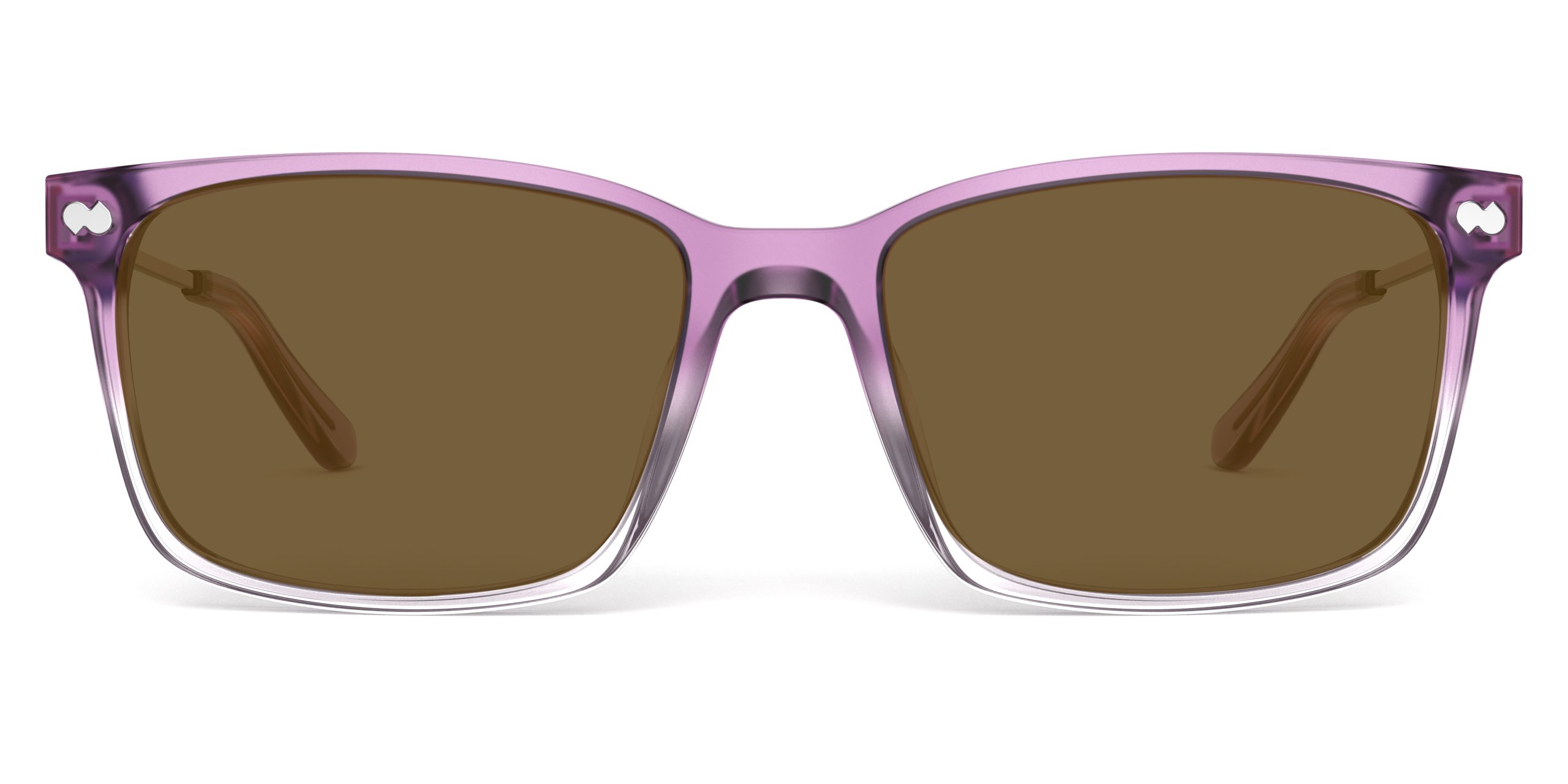 The Kirby - Violet Pearlized Gradient Acetate Rose Gold Metal Sun - Image 4