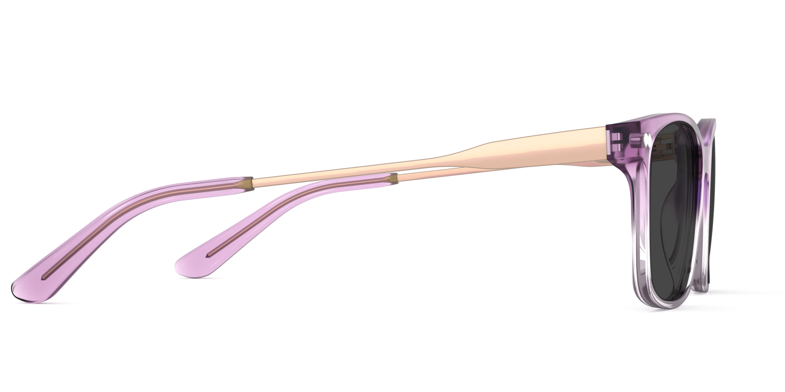 The Kirby - Violet Pearlized Gradient Acetate Rose Gold Metal Sun - Image 5