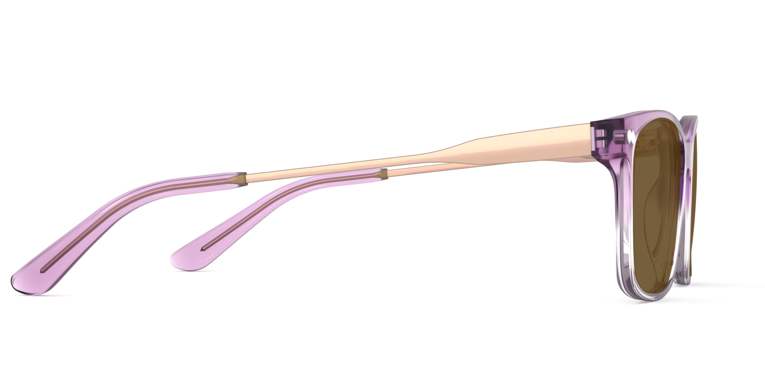 The Kirby - Violet Pearlized Gradient Acetate Rose Gold Metal Sun - Image 6