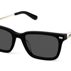 The Larkin - Black Acetate Gold Metal Sun