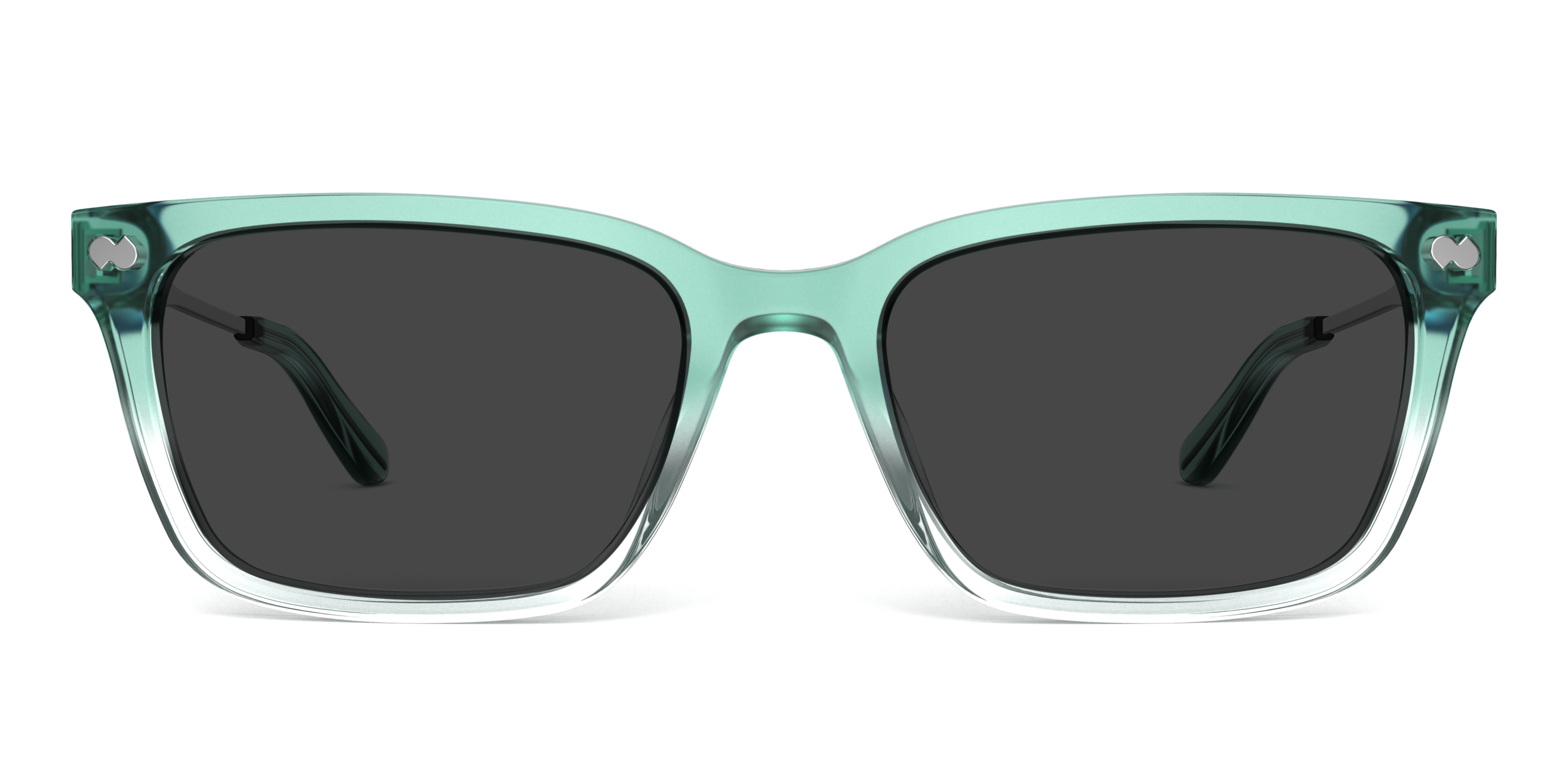 The Larkin - Teal Pearlized Gradient Acetate Silver Metal Sun - Image 3