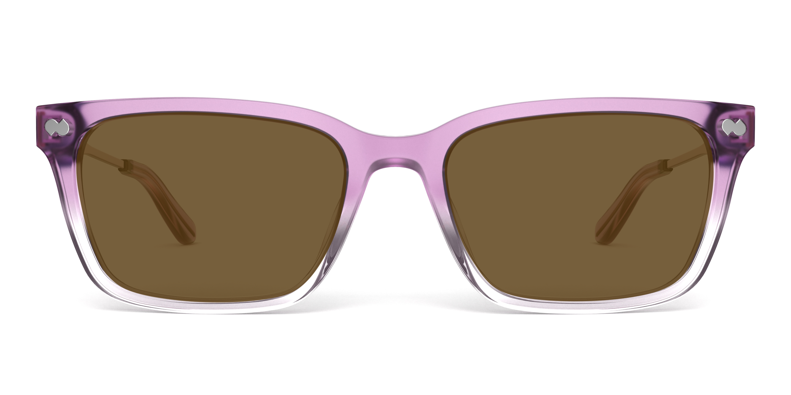 The Larkin - Violet Pearlized Gradient Acetate Rose Gold Metal Sun - Image 4