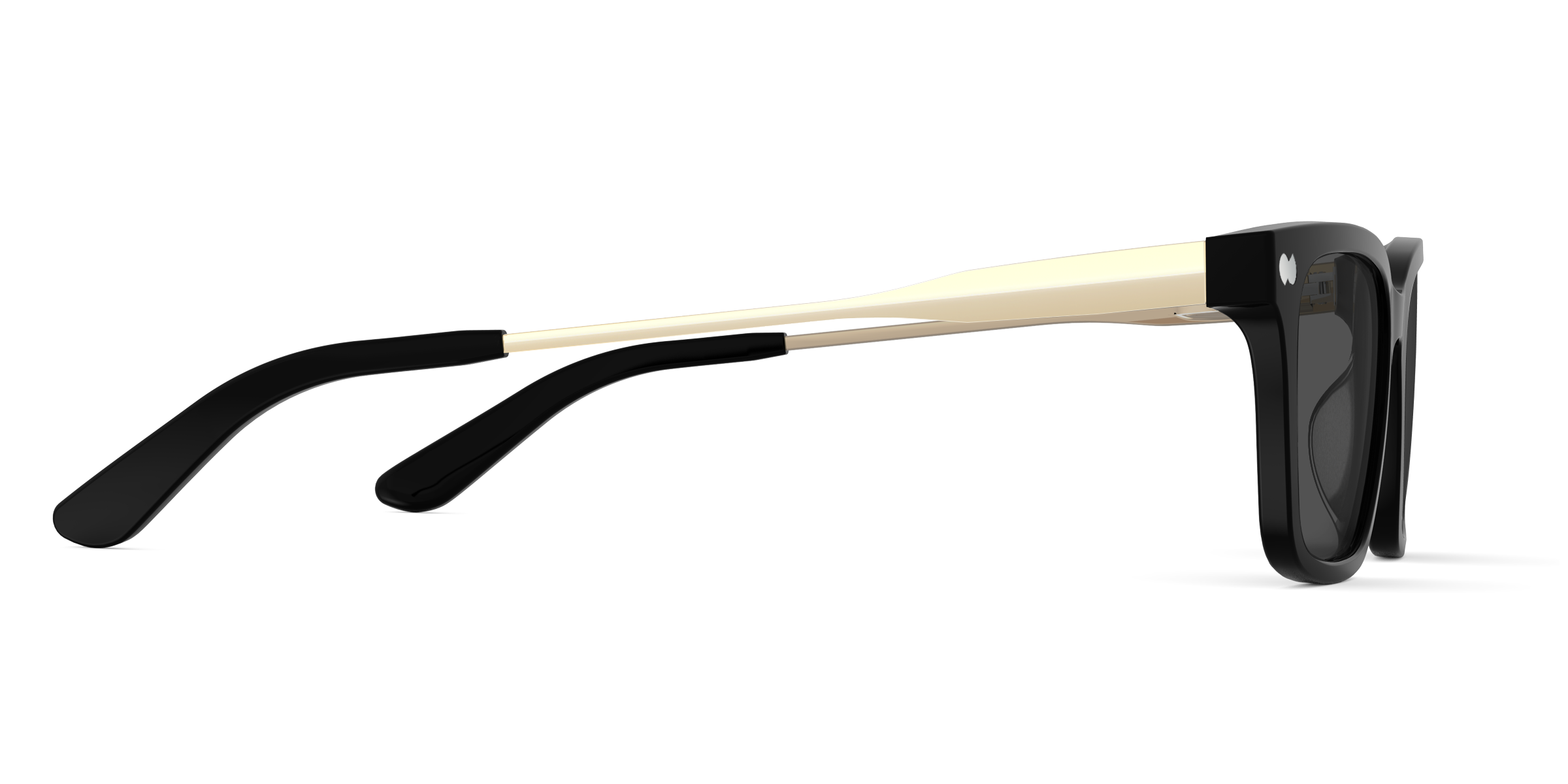 The Larkin - Black Acetate Gold Metal Sun - Image 5