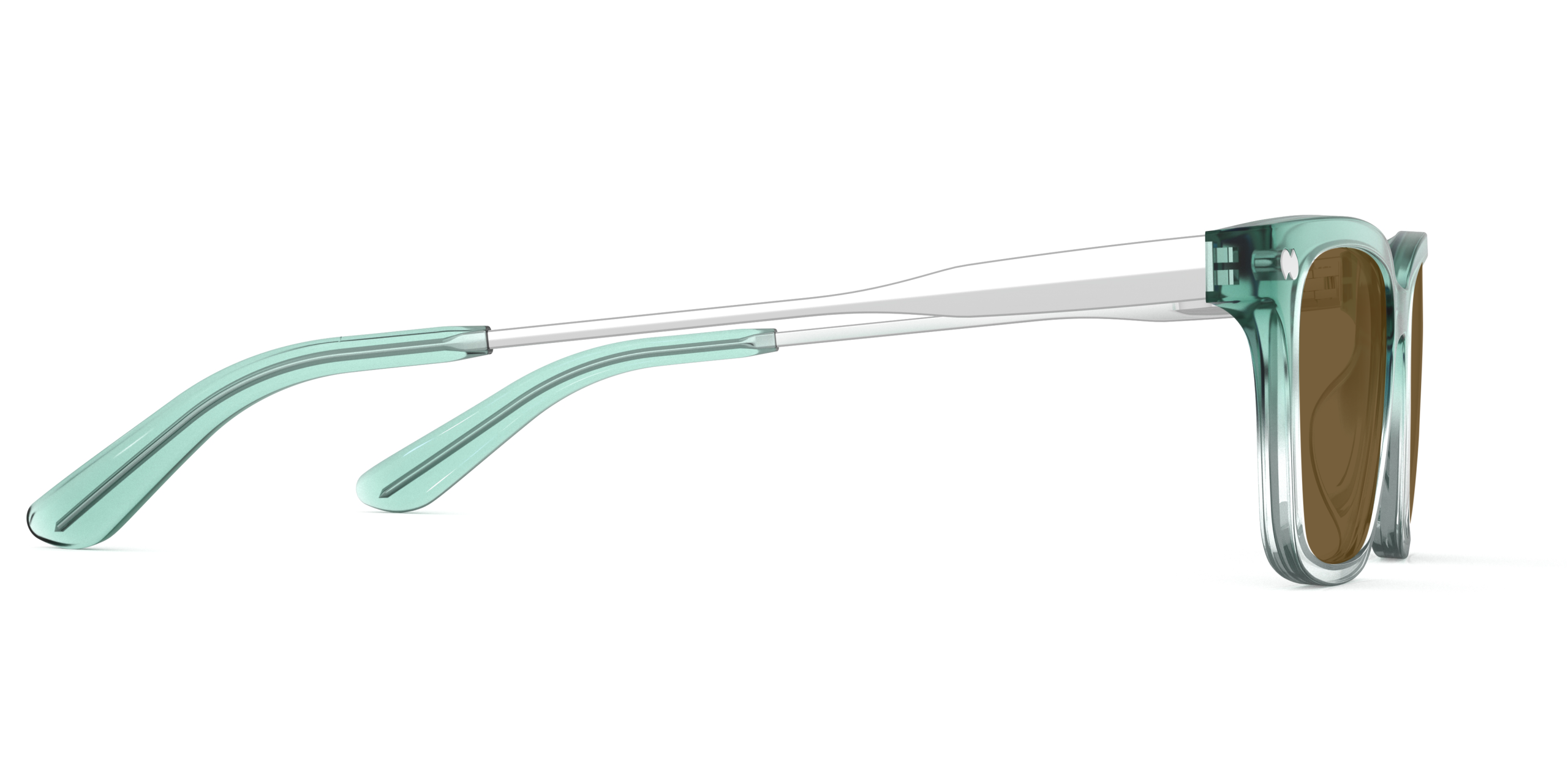 The Larkin - Teal Pearlized Gradient Acetate Silver Metal Sun - Image 6