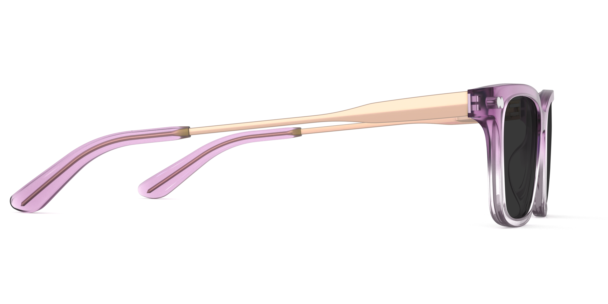 The Larkin - Violet Pearlized Gradient Acetate Rose Gold Metal Sun - Image 5