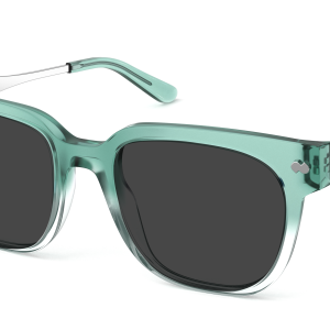The Murphy - Teal Pearlized Gradient Acetate Silver Metal Sun