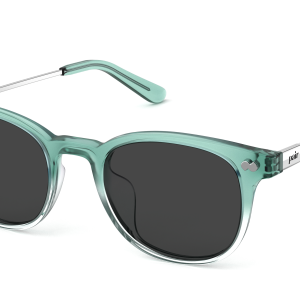The Reese - Teal Pearlized Gradient Acetate Silver Metal Sun