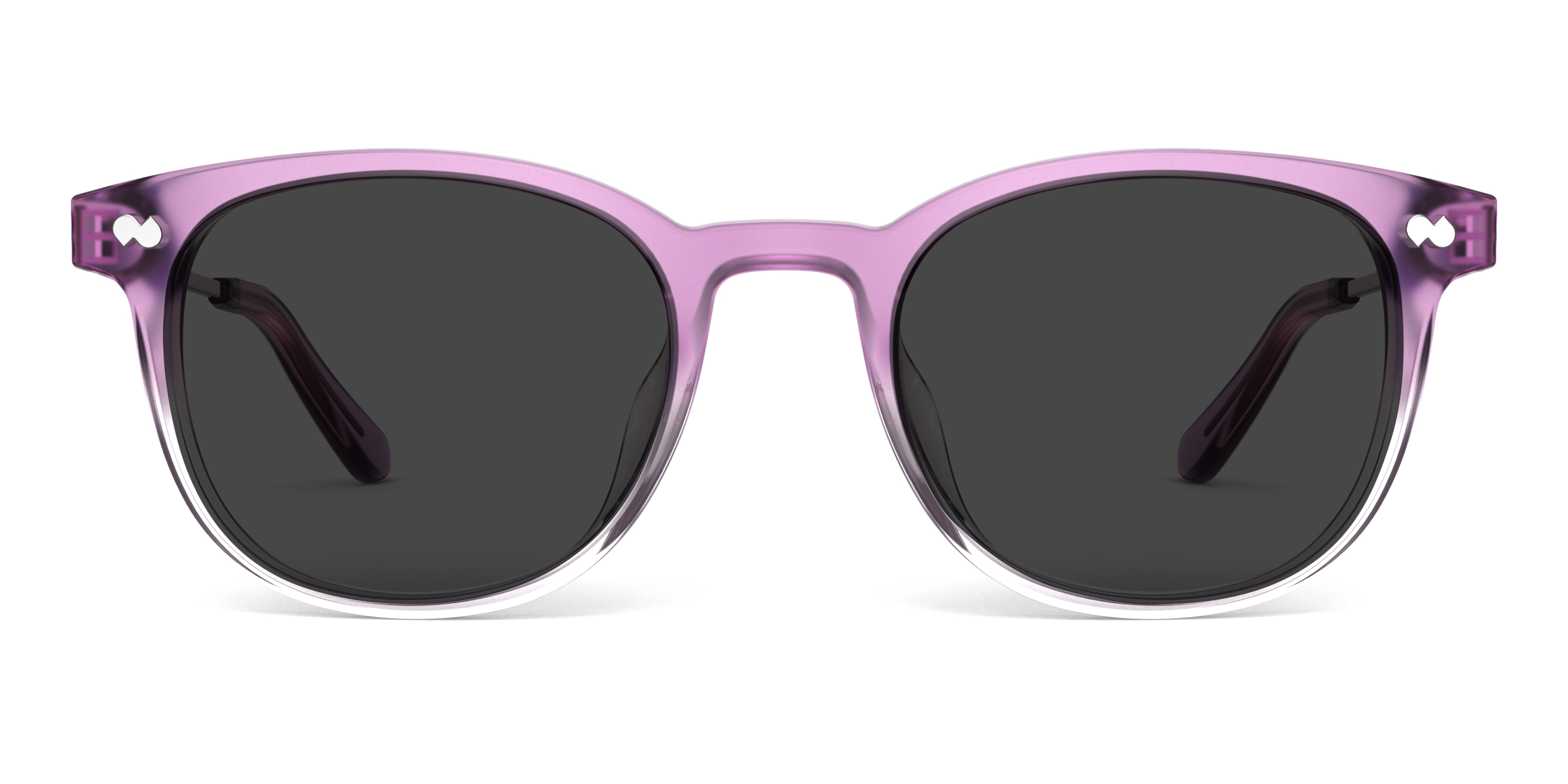 The Reese - Violet Pearlized Gradient Acetate Rose Gold Metal Sun - Image 3