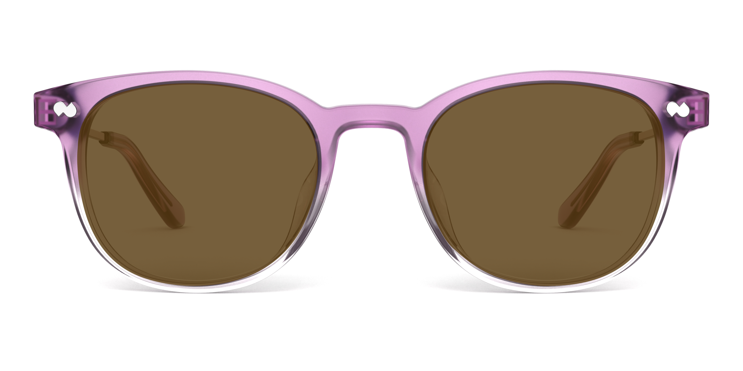 The Reese - Violet Pearlized Gradient Acetate Rose Gold Metal Sun - Image 4