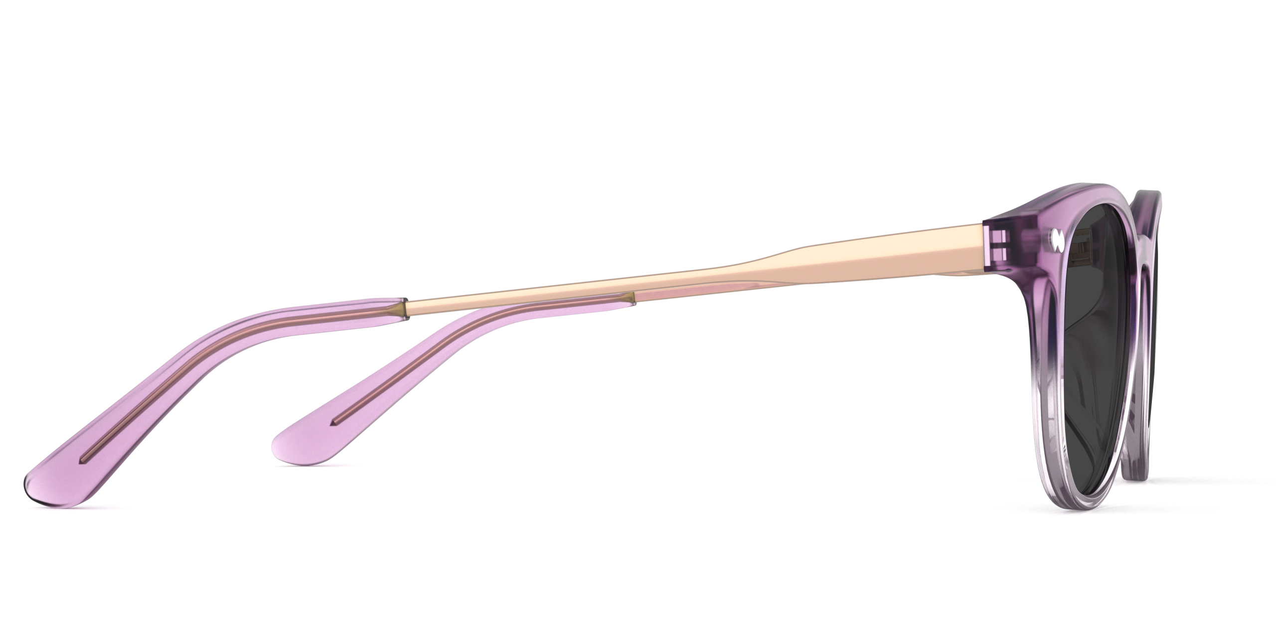 The Reese - Violet Pearlized Gradient Acetate Rose Gold Metal Sun - Image 5