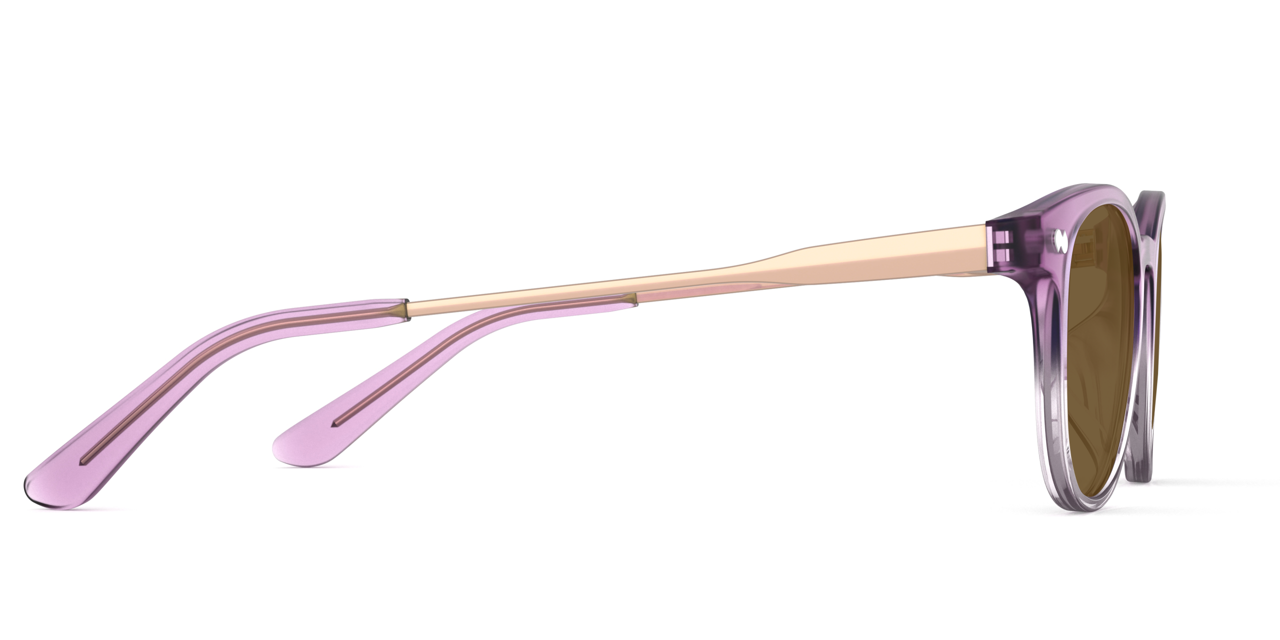 The Reese - Violet Pearlized Gradient Acetate Rose Gold Metal Sun - Image 6